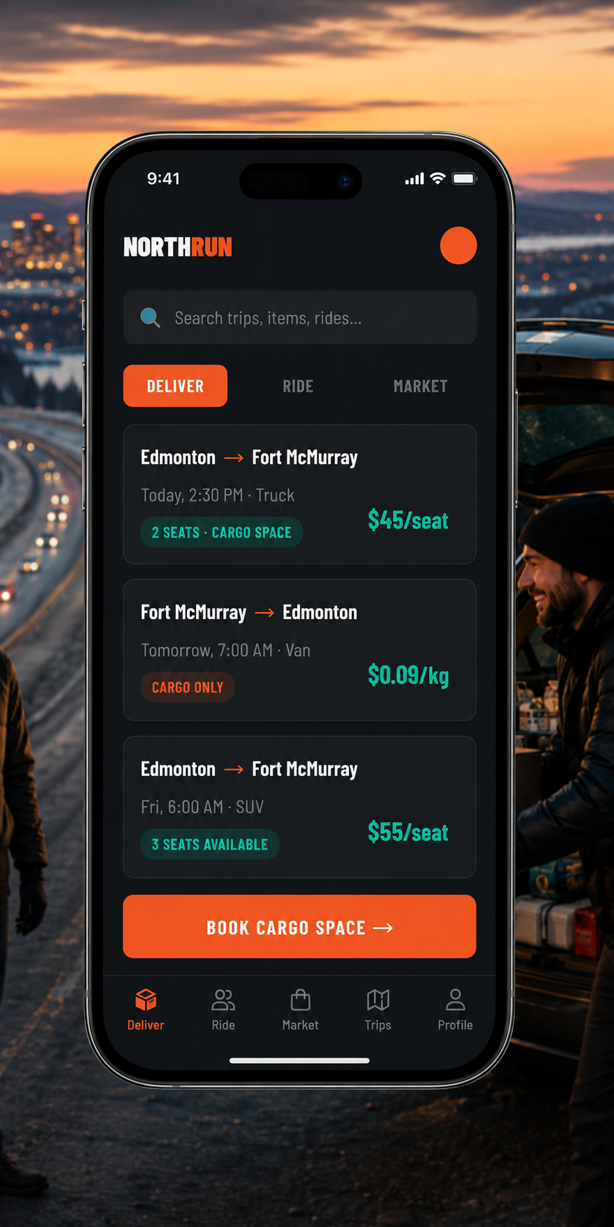 NorthRun app on iPhone